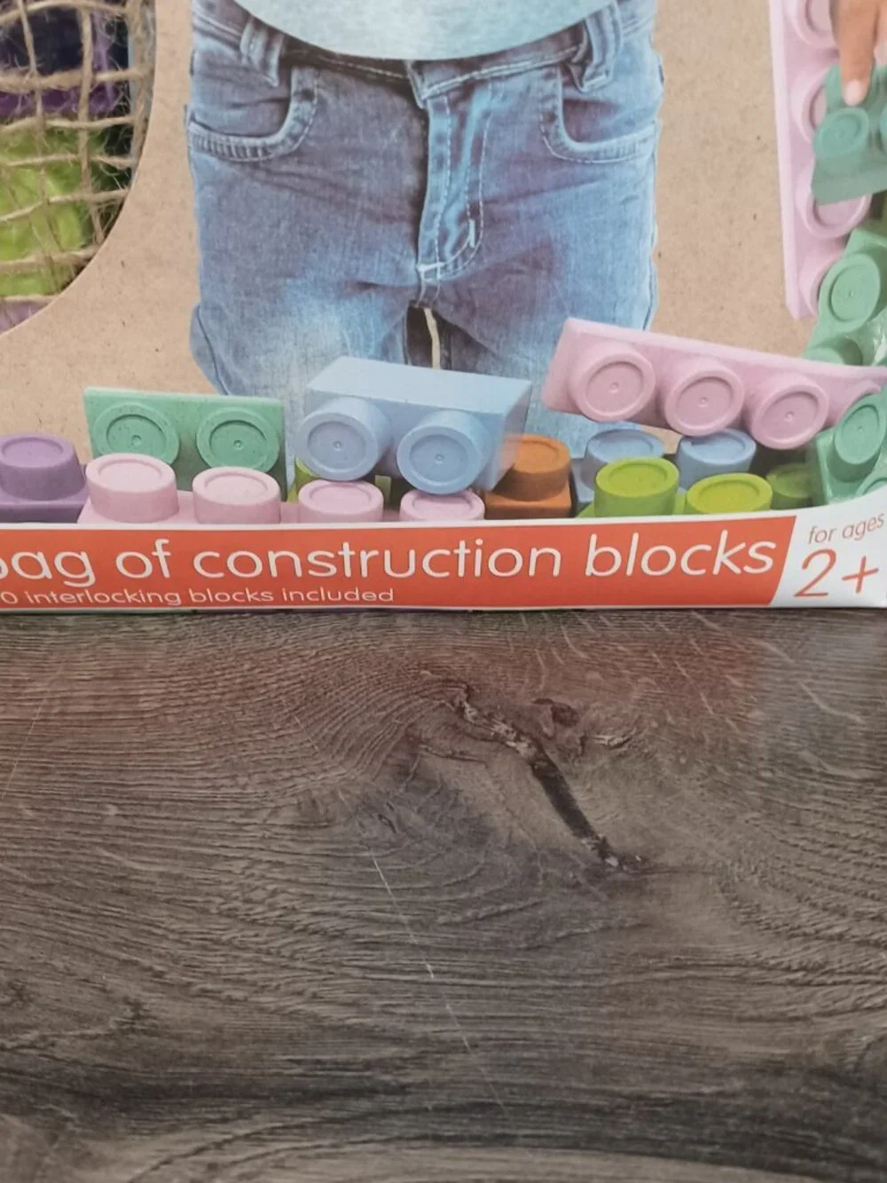 NIB Eco Wood Bag of 70 Construction Building Blocks Roo Crew
